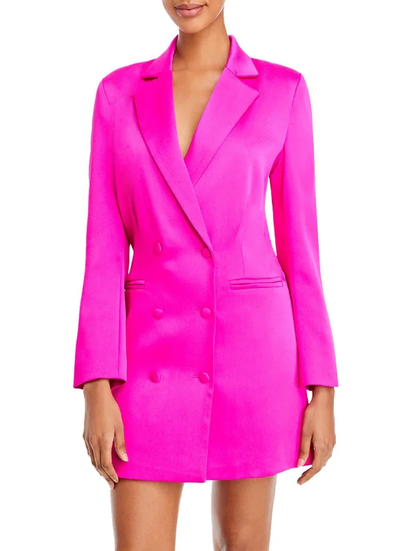 Womens Satin Long Tuxedo Jacket