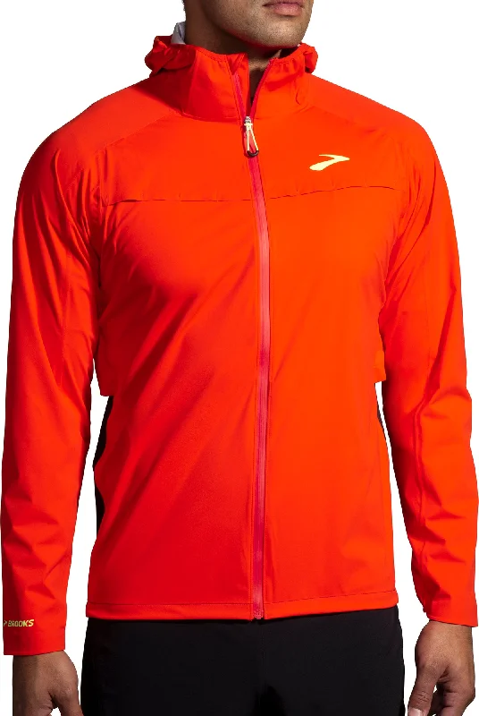 Brooks High Point Waterproof Mens Running Jacket - Red