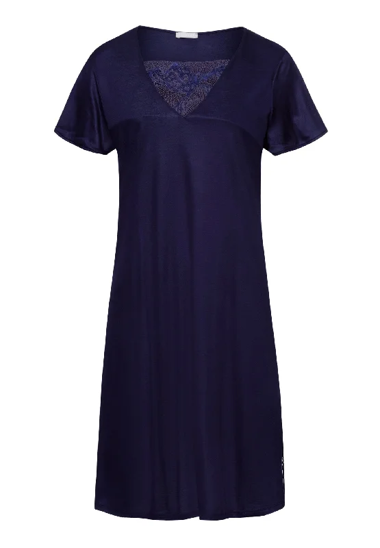 Eva Short Sleeve Nightgown 95cm | Evening Blue 74886-2621