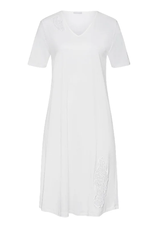 Anne Short Sleeve Nightgown 100cm | Off White 74891-102