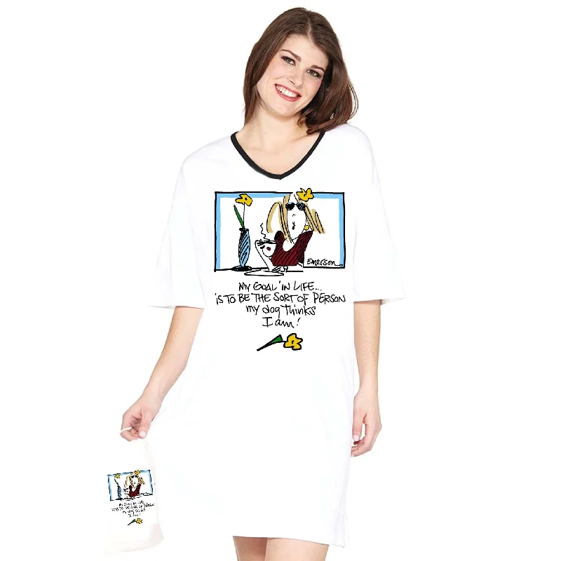 Emerson Street Clothing Co. | The Person My Dog Thinks I Am | Ladies Whimsical Nightshirt