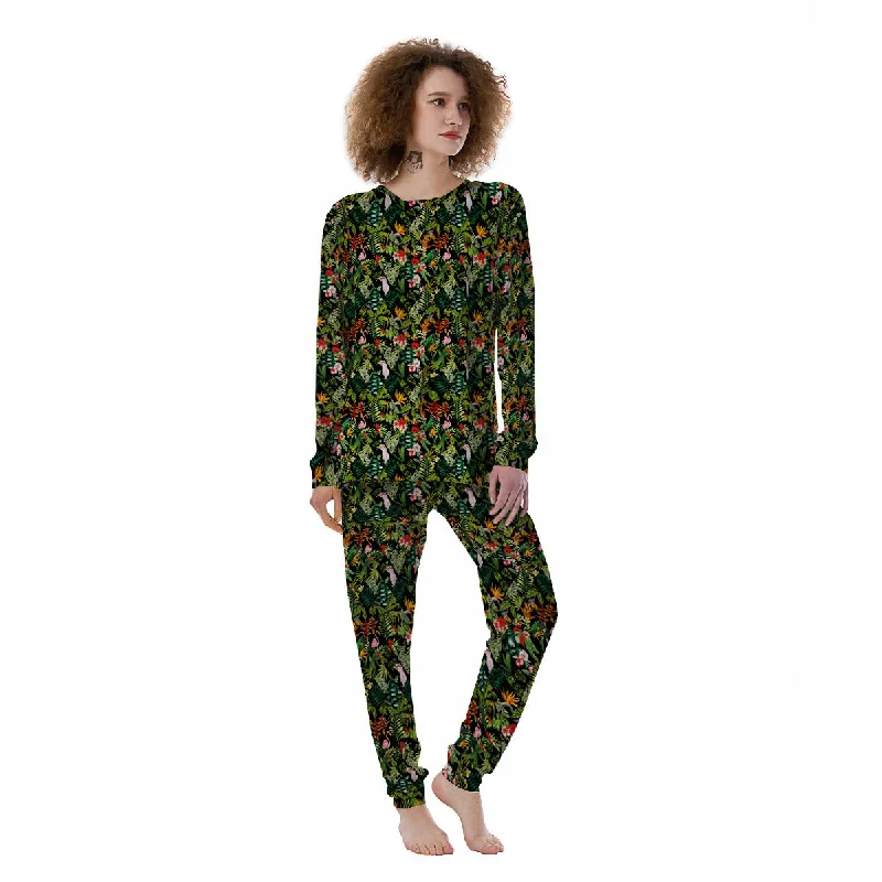 Patchwork Exotic Print Pattern Women's Pajamas