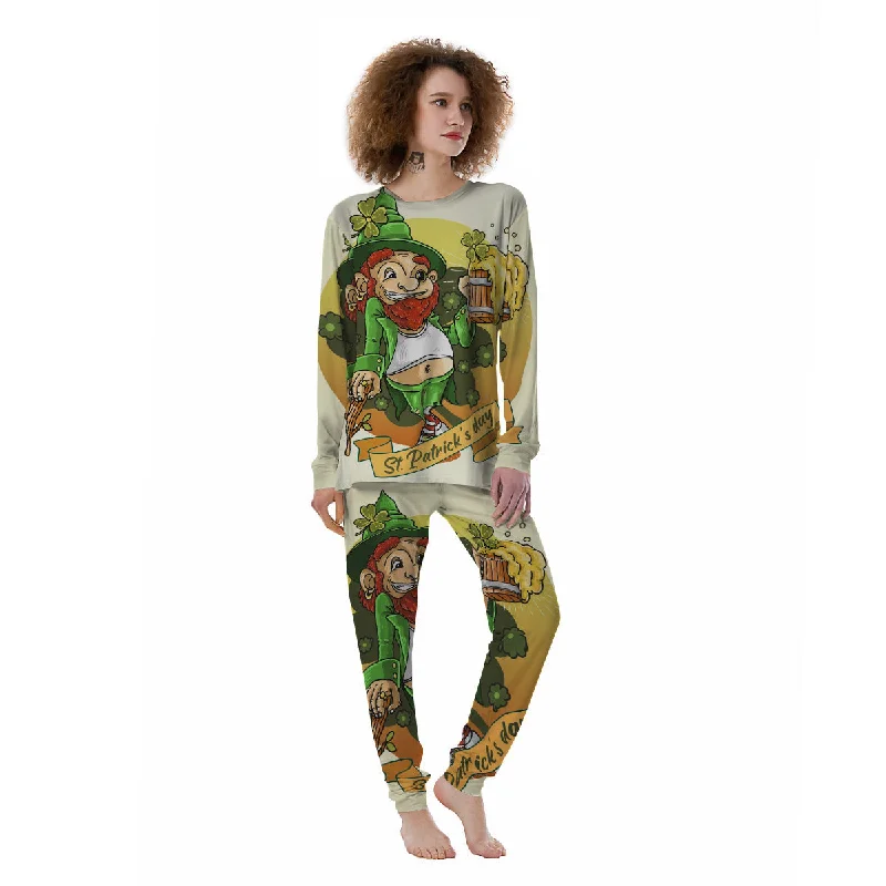 Patrick's Day Cute Shamrock Saint Print Women's Pajamas