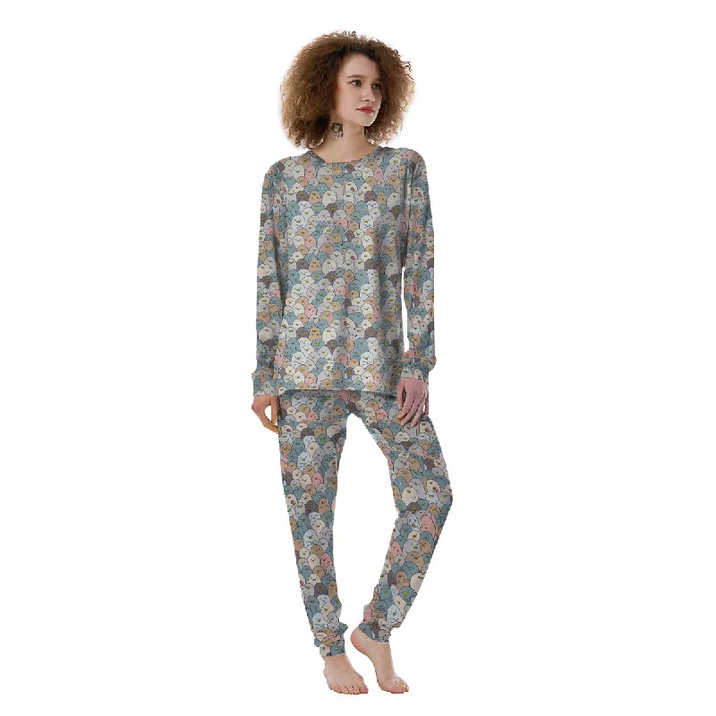 Penguin Cute Colorful Print Pattern Women's Pajamas