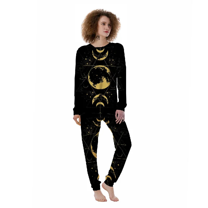 Phase Geometric Moon Print Women's Pajamas