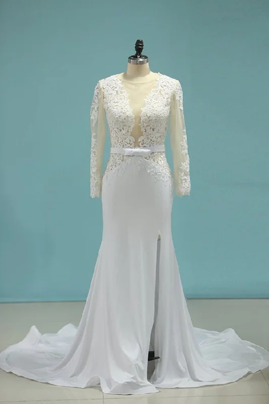 2024 Scoop Wedding Dresses Mermaid P9644R1Q