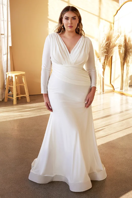 Cinderella Divine's Curvy Wedding Gown: Elevate Your Bridal Style with CD0169C