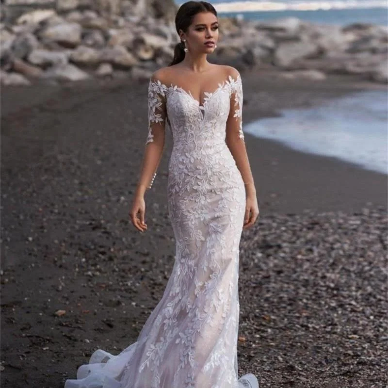 Lace Serenity Beach Bride