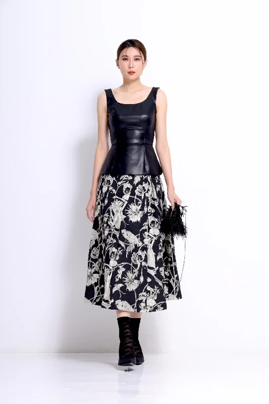 Lily Floral Jacquard Skirt