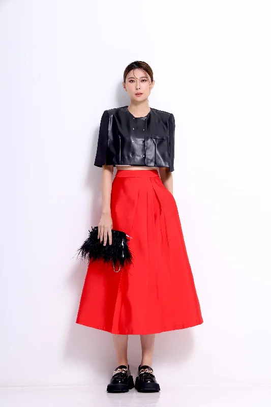 Lily Satin A-line Skirt