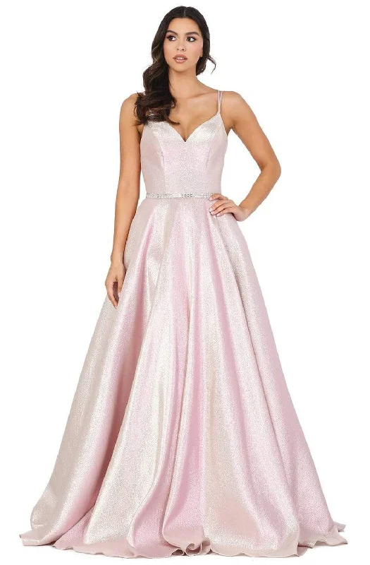 Dancing Queen - 2958 Sleeveless Crisscross Back A-Line Gown