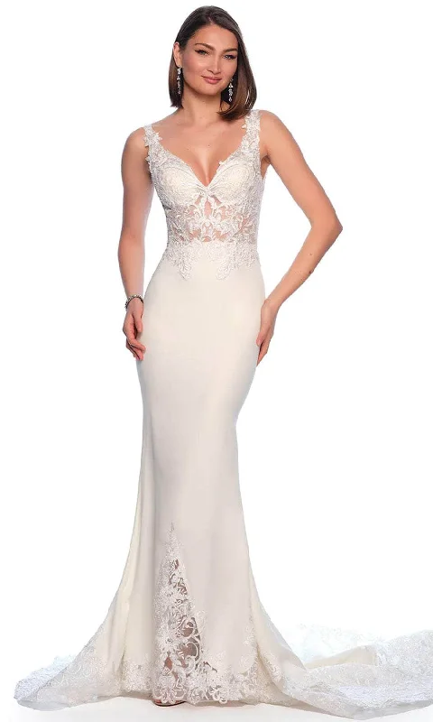 Dave & Johnny Bridal 10499 - Embroidered Bodice Bridal Gown