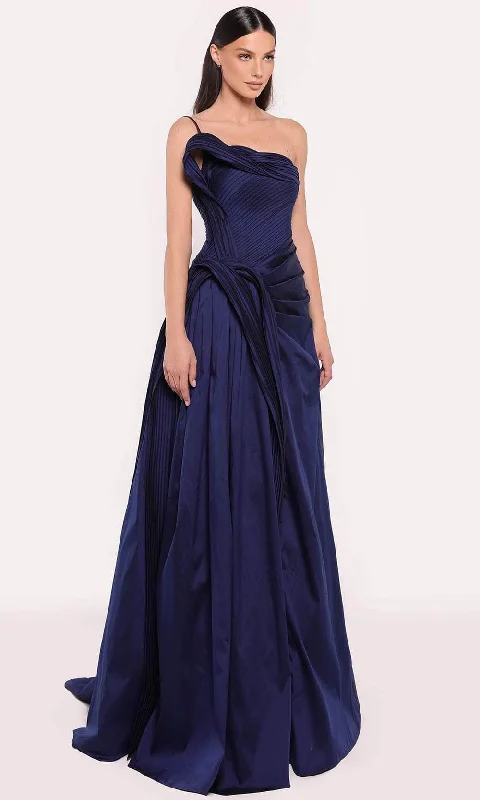 Tarik Ediz 98703 - One Shoulder Draped Evening Dress