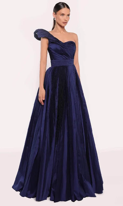 Tarik Ediz 98714 - Twist One Shoulder Evening Gown