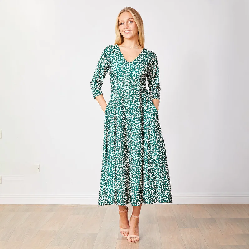 Carter Dress (Green Floral)