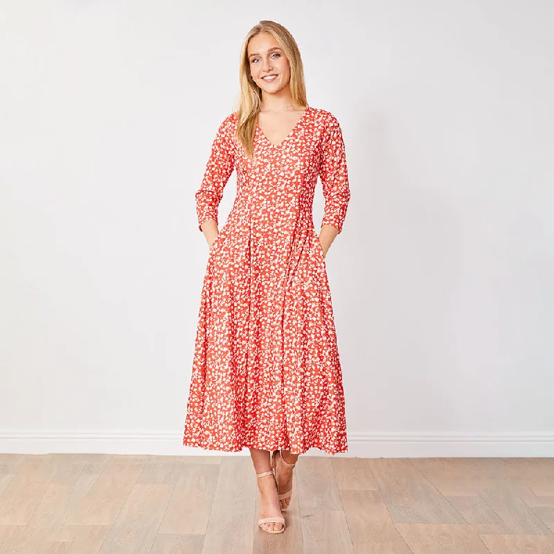 Carter Dress (Red Floral)