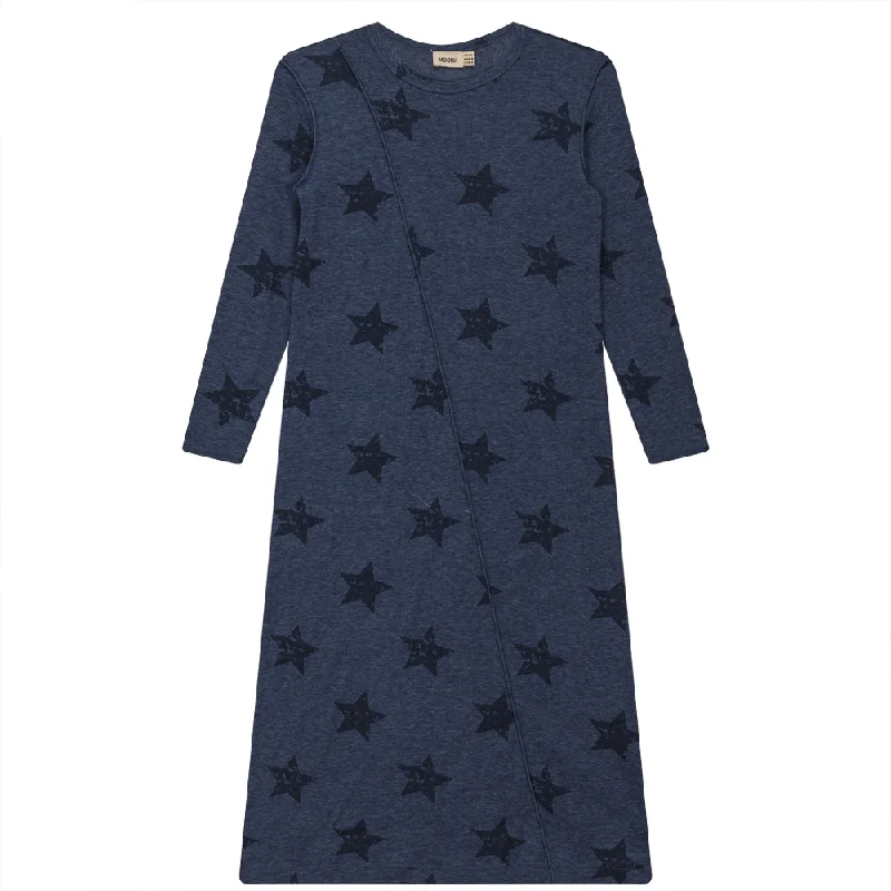 Distressed Stars Print Dress