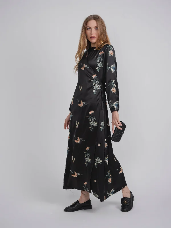 Floral Printed Wrap Dress