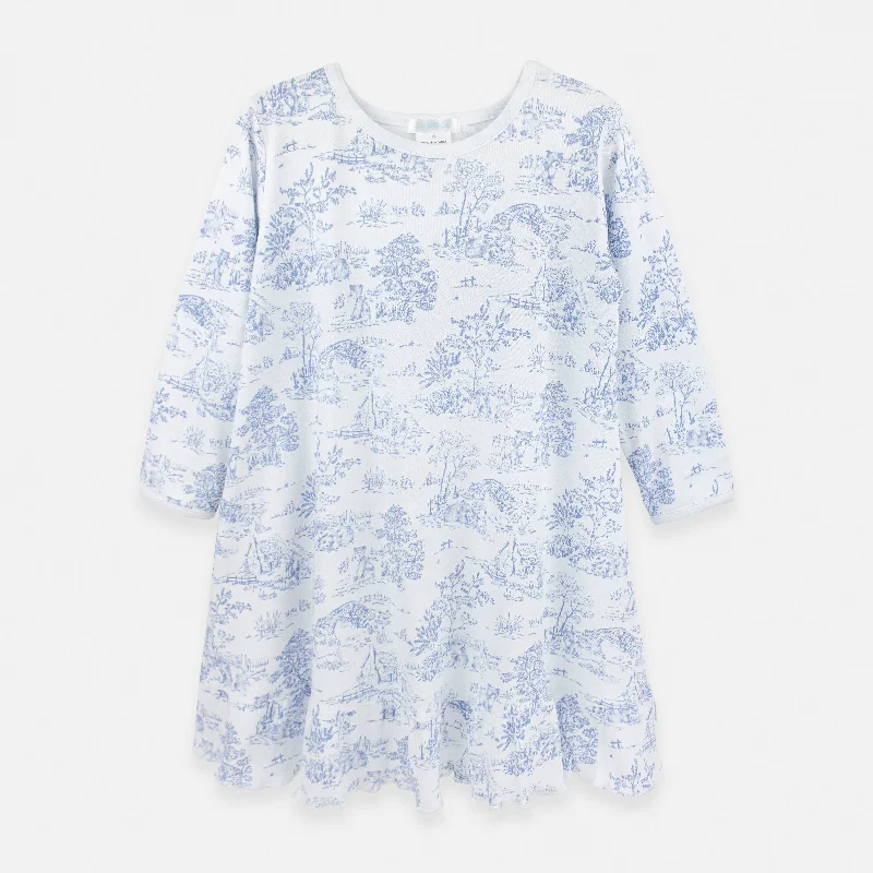 Toile de Jouy Printed Dress | Girl