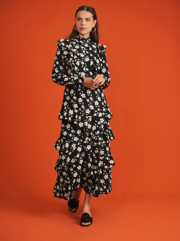 Woven Floral Printed Dress