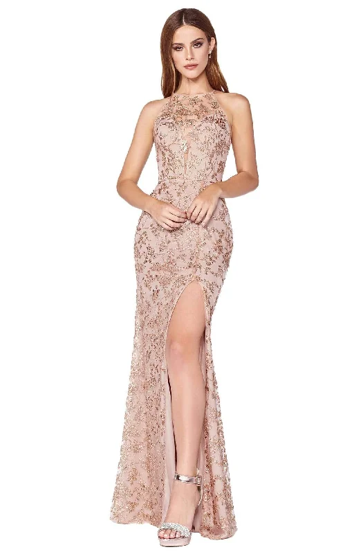 Cinderella Divine - J2150 Beaded Halter Dress