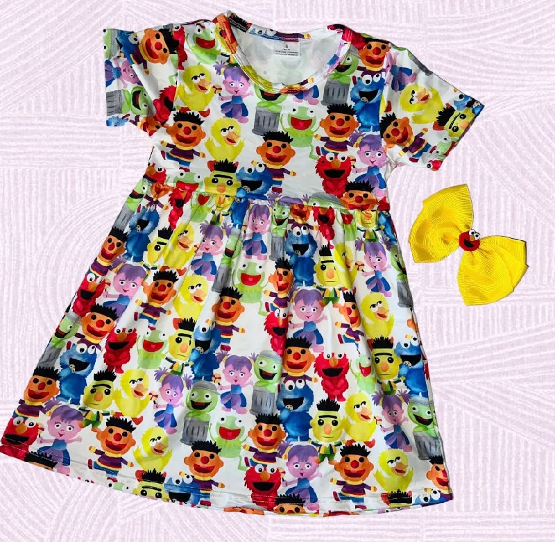 Elmo and Friends Dress and Bow