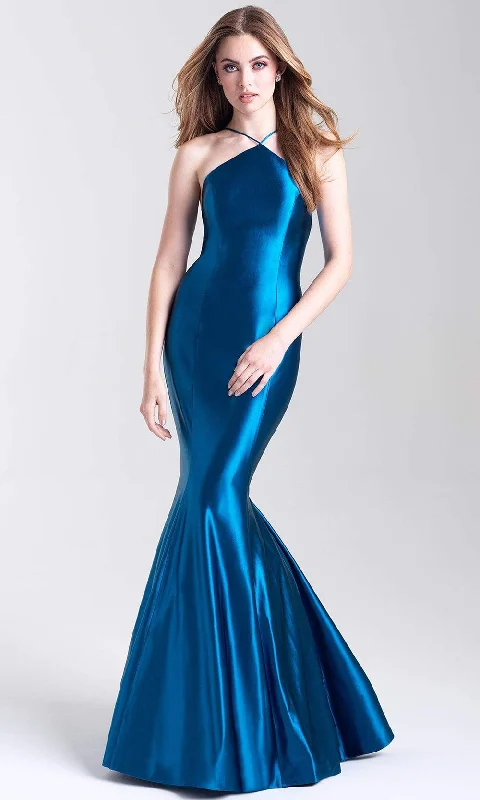 Madison James - 20-308SC Halter Metallic Mermaid Gown