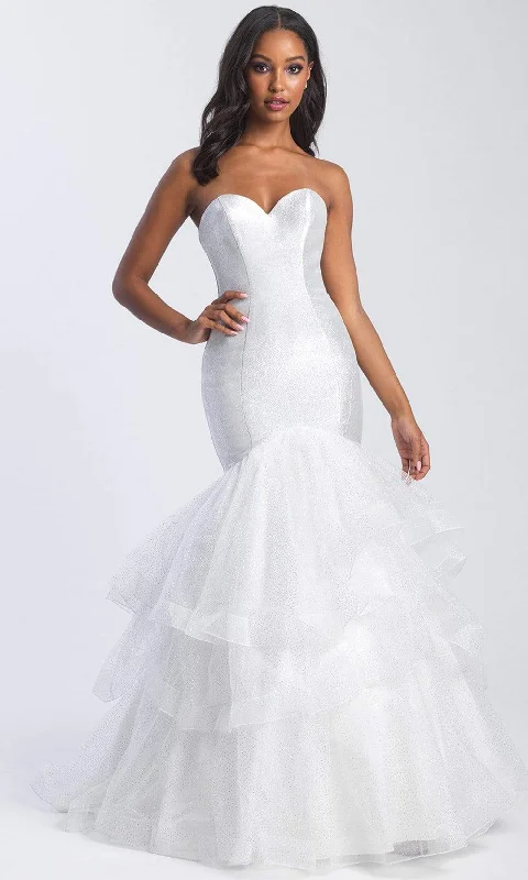 Madison James - 20-311SC Strapless Sweetheart Glittered Mermaid Gown