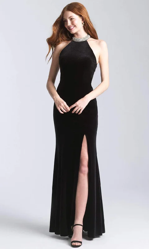 Madison James - 20-350SC Sleeveless Open Back Sheath Gown