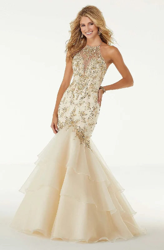 Mori Lee - Illusion Halter Mermaid Dress 45002