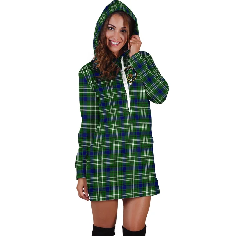 Swinton Tartan Hoodie Dress with Family Crest