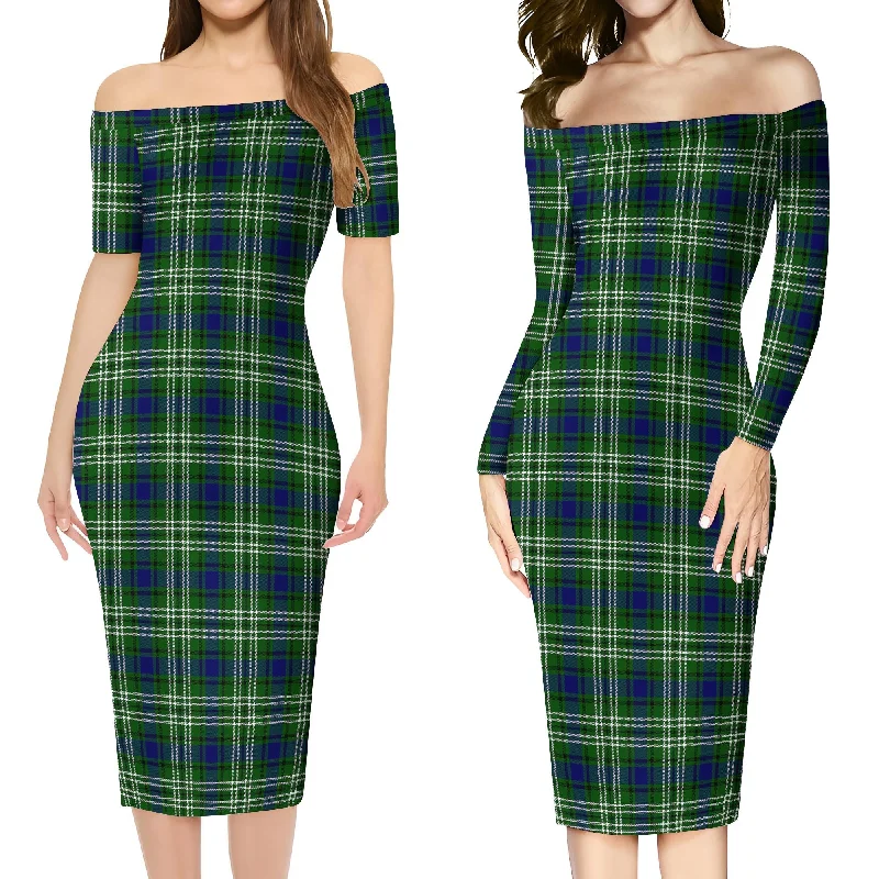 Swinton Tartan Off Shoulder Lady Dress