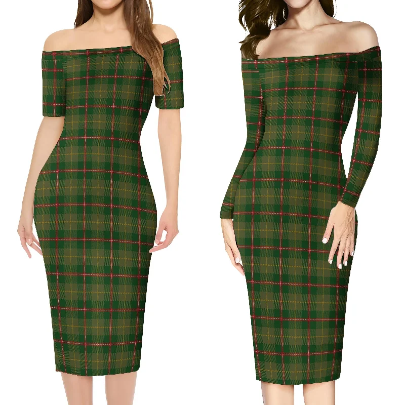 Symington Tartan Off Shoulder Lady Dress