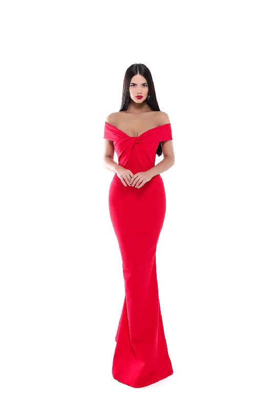 Tarik Ediz - Strapless Off Shoulder Mermaid Evening Gown 50524