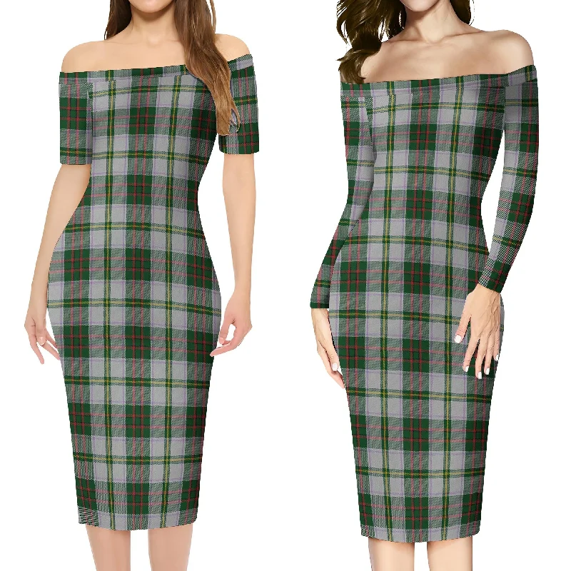 Taylor Dress Tartan Off Shoulder Lady Dress