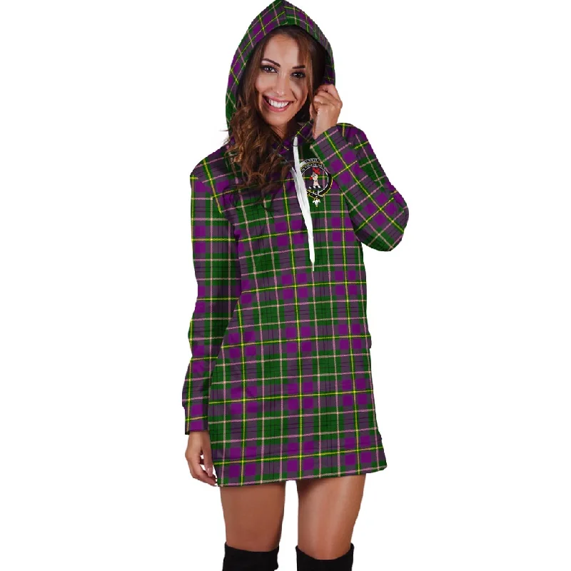 Taylor (Tailylour) Tartan Hoodie Dress with Family Crest