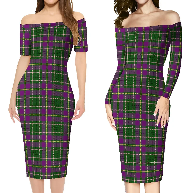 Taylor (Tailylour) Tartan Off Shoulder Lady Dress