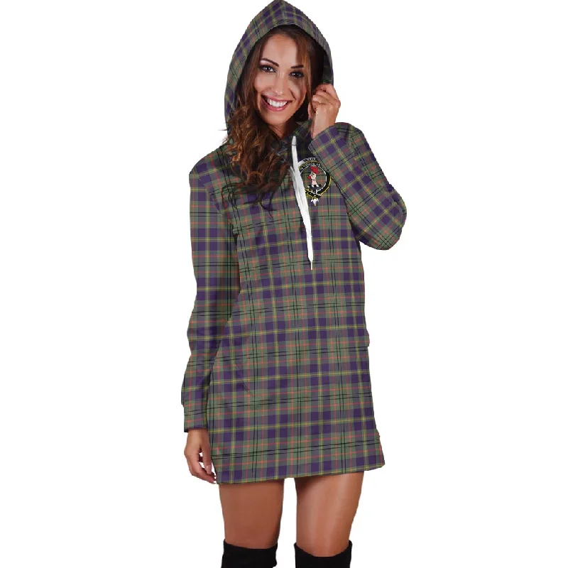 Taylor Weathered Tartan Hoodie Dress with Family Crest