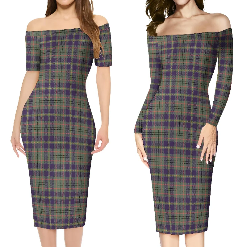 Taylor Weathered Tartan Off Shoulder Lady Dress