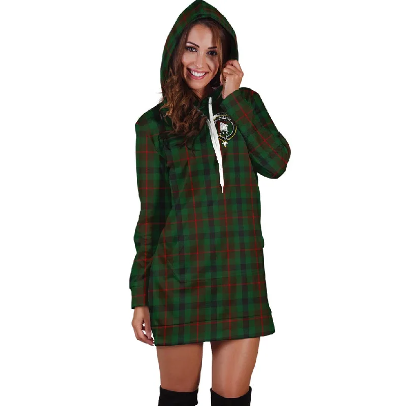 Tennant Tartan Hoodie Dress with Family Crest