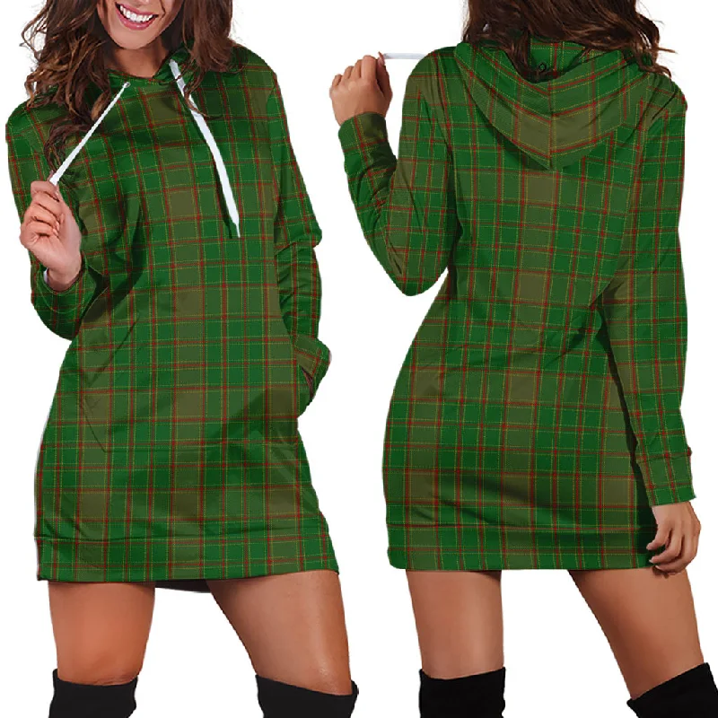 Terry Tartan Hoodie Dress