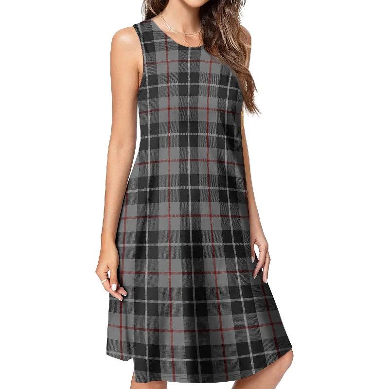 Thompson Grey Tartan Womens Casual Dresses