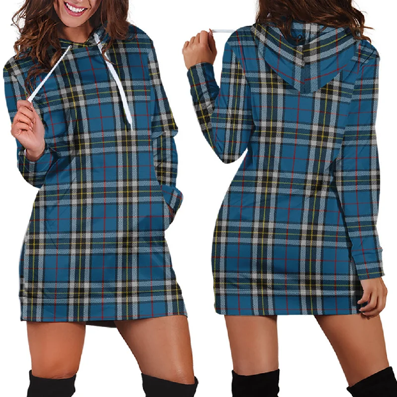 Thomson Dress Blue Tartan Hoodie Dress