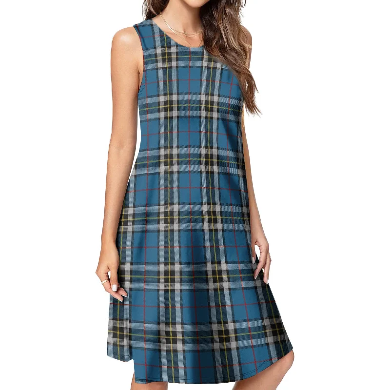 Thomson Dress Blue Tartan Womens Casual Dresses