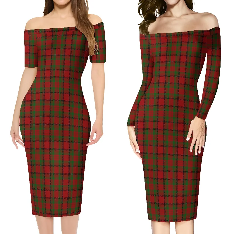 Tipperary County Ireland Tartan Off Shoulder Lady Dress