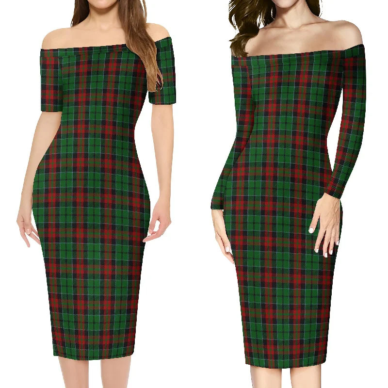 Walker Tartan Off Shoulder Lady Dress