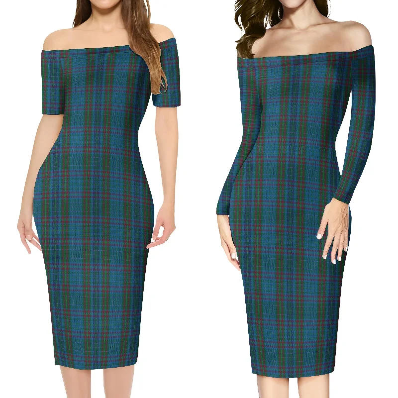 Watkins of Wales Tartan Off Shoulder Lady Dress