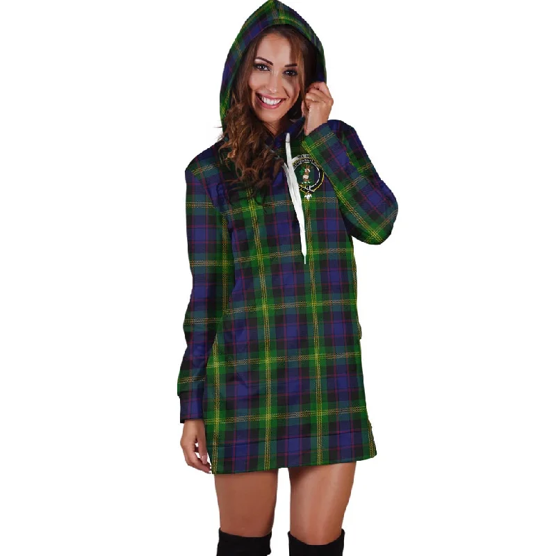 Watson Tartan Hoodie Dress with Family Crest