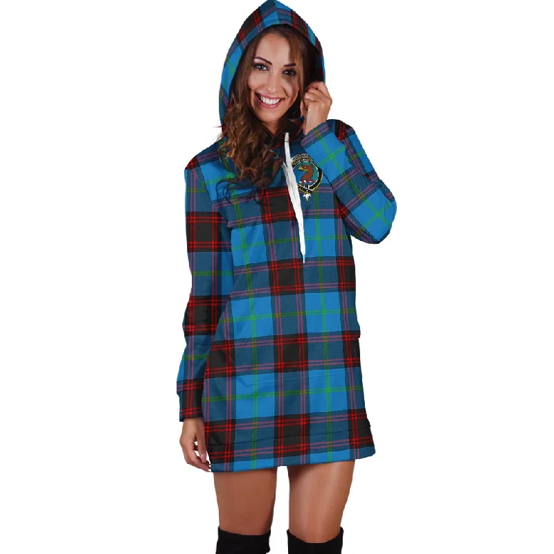 Wedderburn Tartan Hoodie Dress with Family Crest