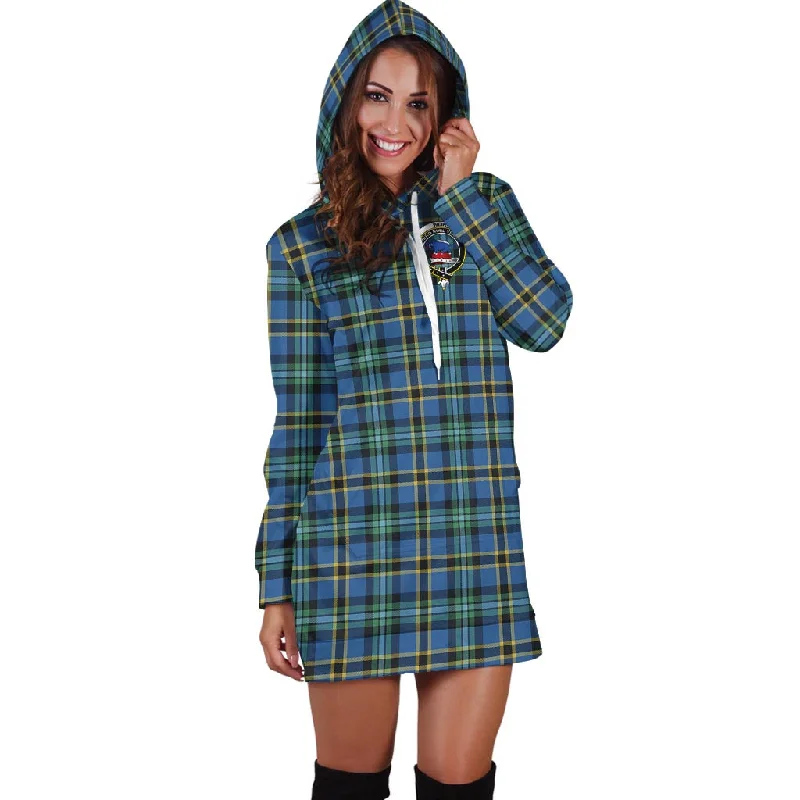 Weir Ancient Tartan Hoodie Dress with Family Crest